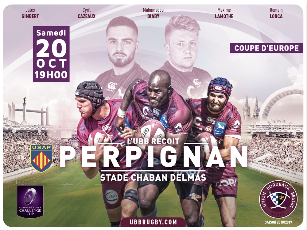 Prochain match à Chaban : Perpignan en Coupe d'Europe